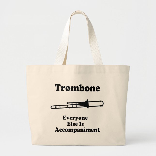 Grand Tote Bag Cadeau de trombone (Devant)