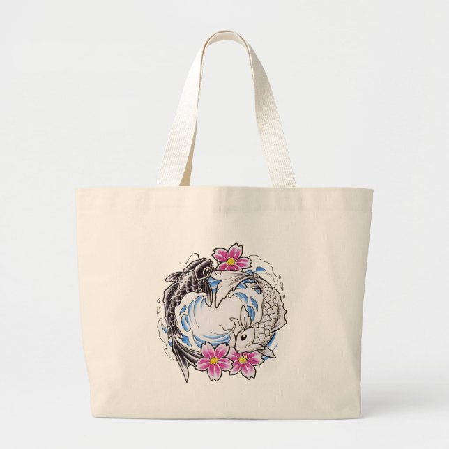 Grand Tote Bag Cadeau de Yin Yang (Devant)