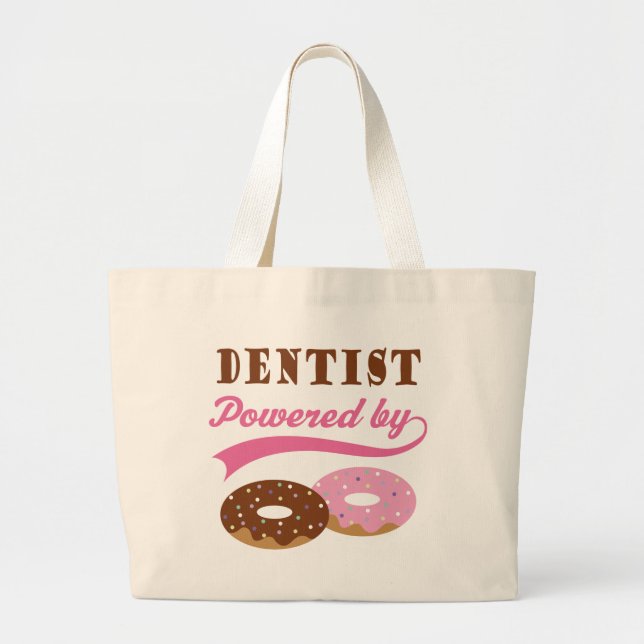 Grand Tote Bag Cadeau drôle de dentiste (Devant)
