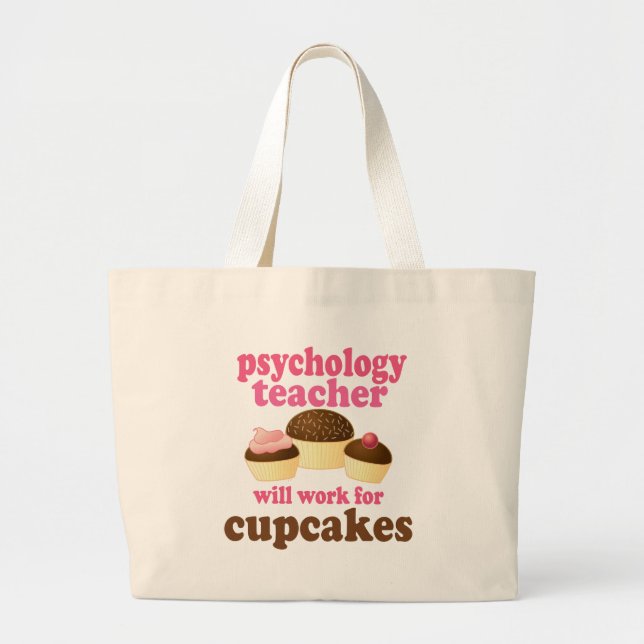 Grand Tote Bag Cadeau (drôle) de professeur de psychologie (Devant)