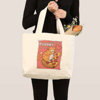 Grand Tote Bag Cadeau drôle pour amateur de chats Je t'aime beauc