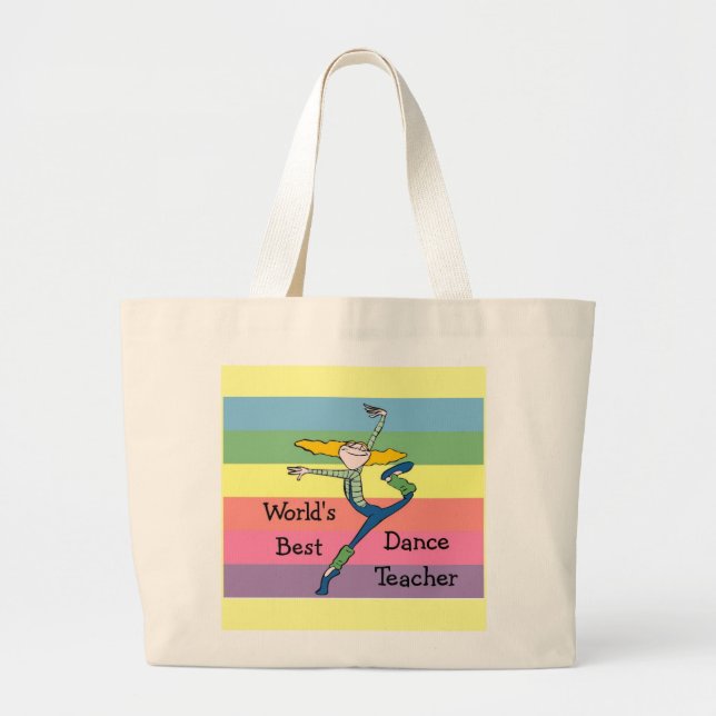 Grand Tote Bag Cadeau enseignant de danse (Devant)
