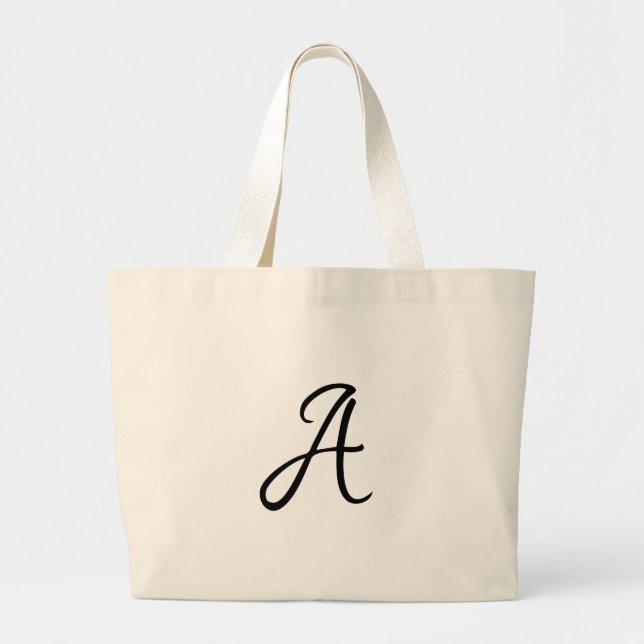 Grand Tote Bag Cadeau initial personnalisé de l'enseignant (Devant)