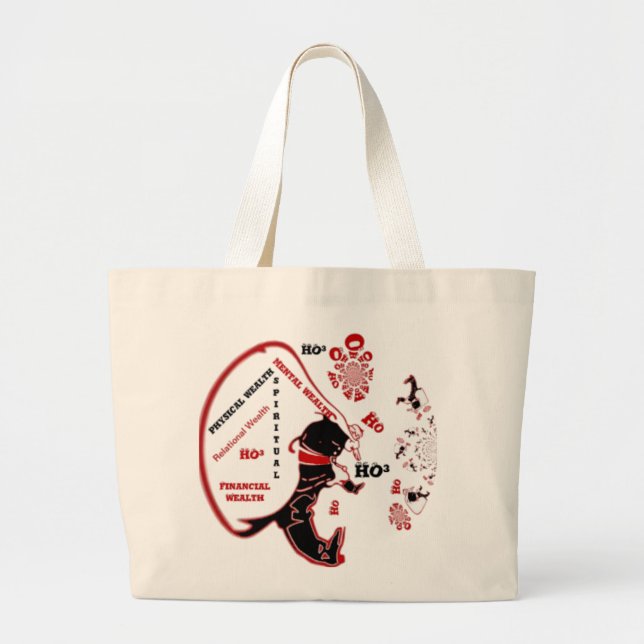 Grand Tote Bag Cadeau Père Noël Secret - Prospérité et Richesse (Devant)