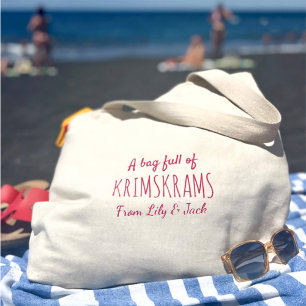 Grand Tote Bag Cadeau personnalisé pour maman - Krimskrams roses