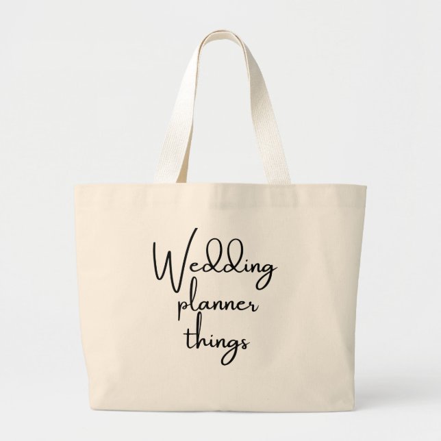 Grand Tote Bag Cadeau wedding planner, Wedding planner Fourre-tou (Devant)