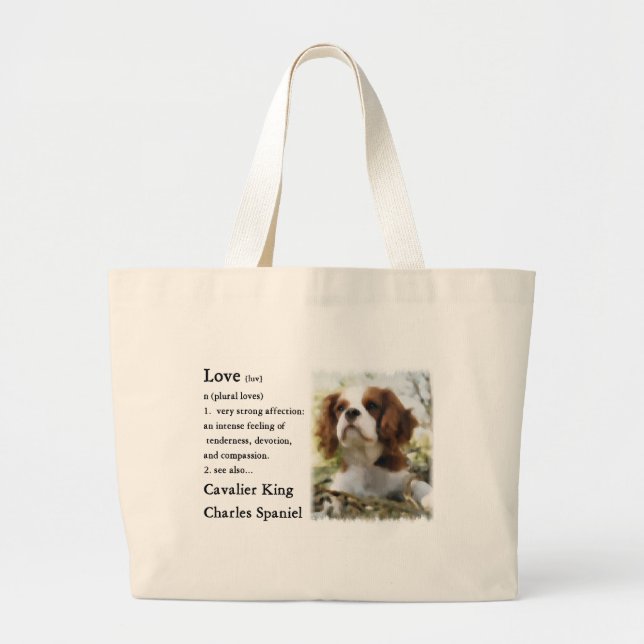 Grand Tote Bag Cadeaux cavaliers d'épagneul du Roi Charles (Devant)