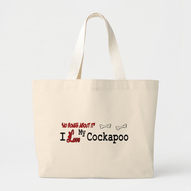 Grand Tote Bag Cadeaux d'amants de Cockapoo (Devant)