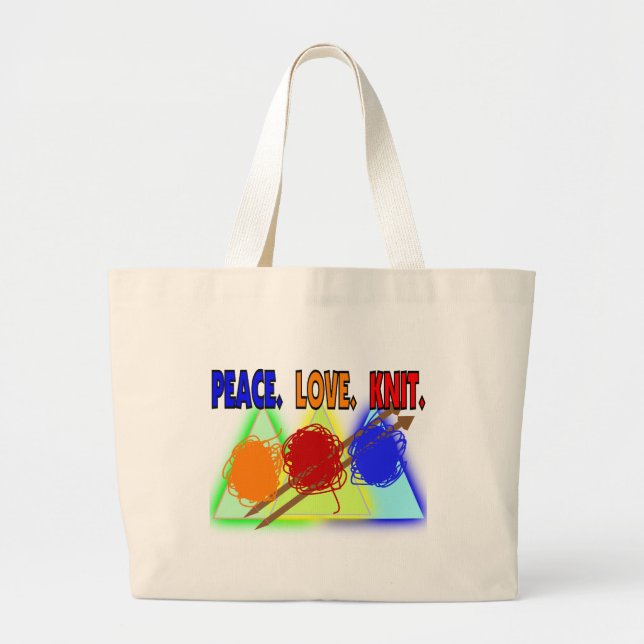 Grand Tote Bag Cadeaux d'amants de Knit (Devant)