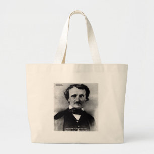 Grand Tote Bag Cadeaux de citation d'amour d'Edgar Allan Poe "Ple