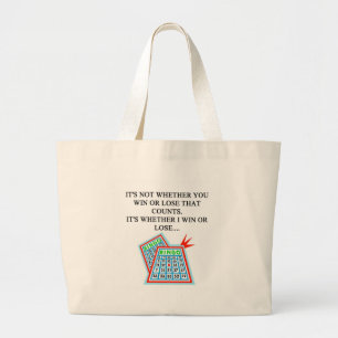 Grand Tote Bag cadeaux de joueur de bingo-test