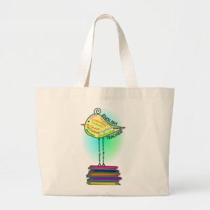Grand Tote Bag Cadeaux de "oiseau de grammaire" de professeur