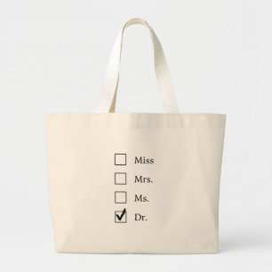 Grand Tote Bag Cadeaux de PhD pour des femmes