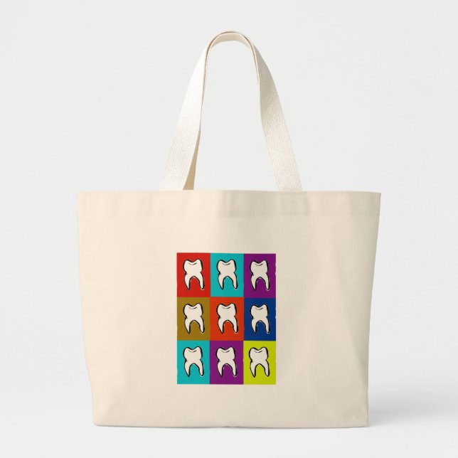 Grand Tote Bag Cadeaux de Popart de dentiste (Devant)