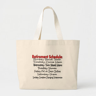 Grand Tote Bag Cadeaux drôles "de programme de retraite"