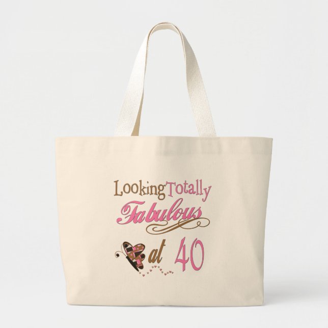Grand Tote Bag Cadeaux du 40e anniversaire (Devant)
