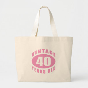 Grand Tote Bag Cadeaux du 40e anniversaire pour elle