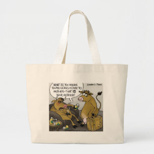 Grand Tote Bag Cadeaux et T-shirts drôles de divorce de vache tau