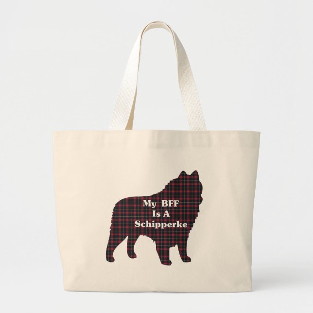 Grand Tote Bag Cadeaux Schipperke BFF (Devant)