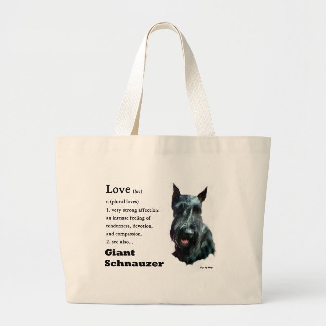 Grand Tote Bag Cadeaux Schnauzer géant (Devant)