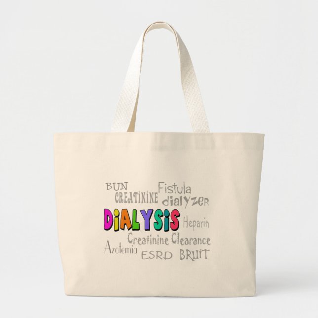 Grand Tote Bag Cadeaux terminologiques de dialyse (Devant)