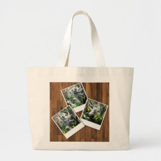Grand Tote Bag Cadre multiphoto instantané personnalisable