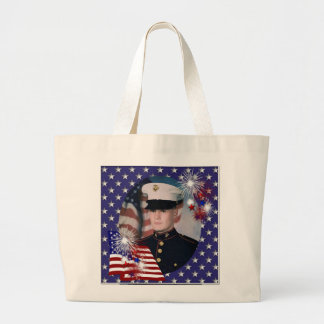Grand Tote Bag Cadre patriotique Fourre-tout - bleu marine de KRW
