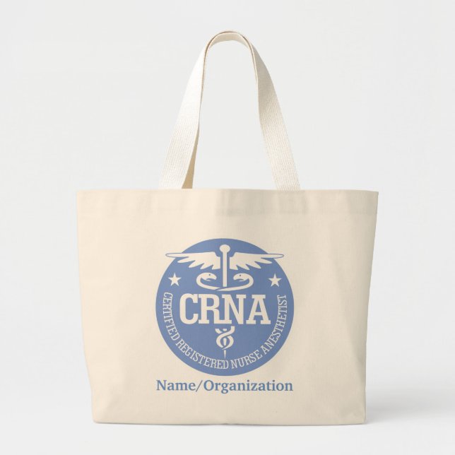 Grand Tote Bag Caduceus CRNA idées cadeaux (Devant)