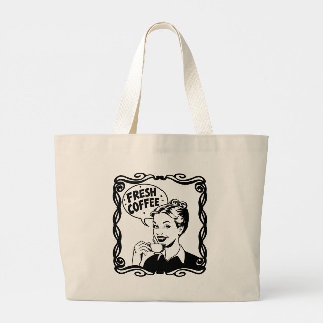 Grand Tote Bag Café chaud frais (Dos)