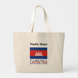 Grand Tote Bag Cambodge et drapeau camb