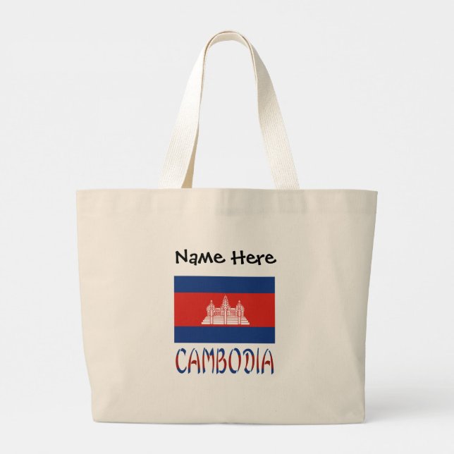 Grand Tote Bag Cambodge et drapeau camb (Dos)