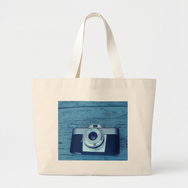 Grand Tote Bag Caméra vintage (Devant)