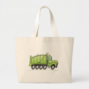 Grand Tote Bag Camion à vidange lourd vert