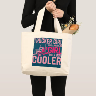 Grand Tote Bag Camionneur Camionneur Fille Camionneur Vintage Fil
