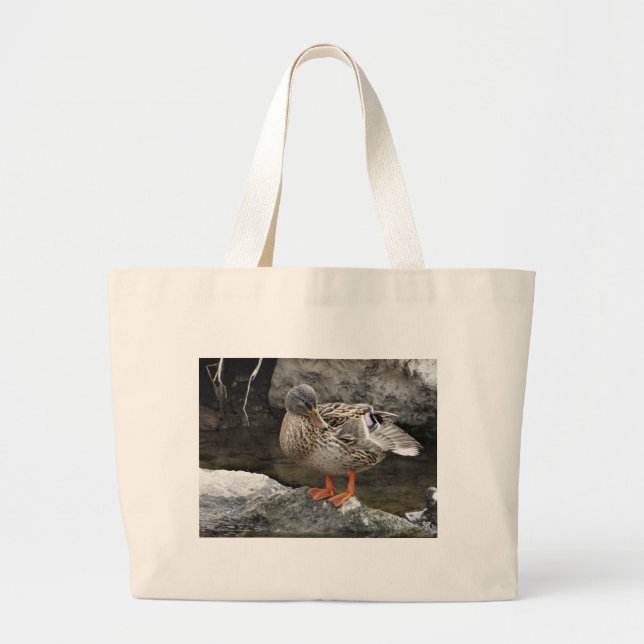 Grand Tote Bag Canard brun mou (Devant)