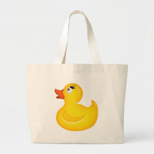 Grand Tote Bag Canards jaunes en caoutchouc