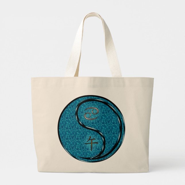 Grand Tote Bag Cancer & Cheval d'eau (Dos)