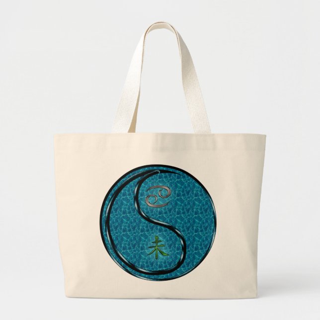 Grand Tote Bag Cancer & Chèvre d'Eau (Devant)