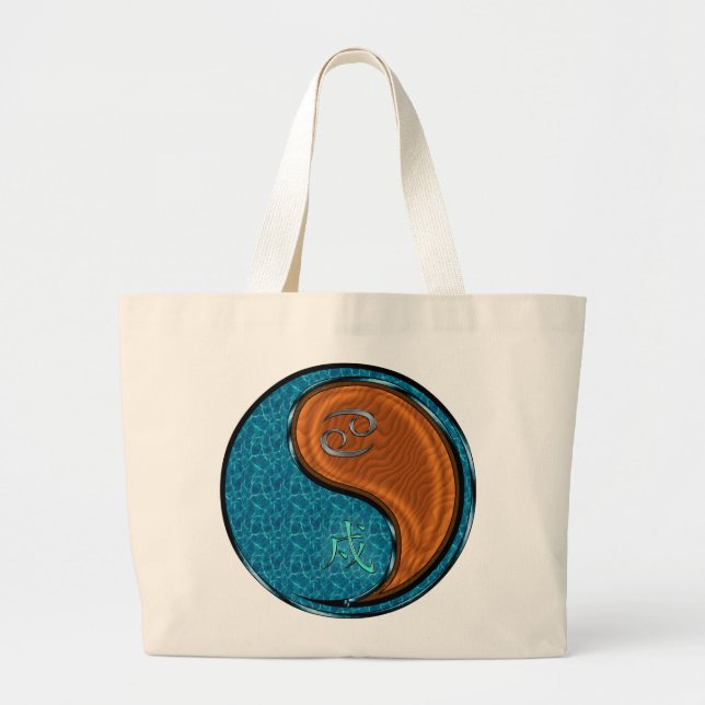 Grand Tote Bag Cancer et chien de bois (Devant)