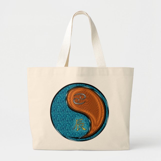 Grand Tote Bag Cancer et dragon de bois (Devant)
