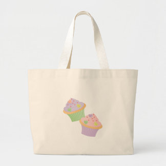 Grand Tote Bag Candy Hearts Cupcakes