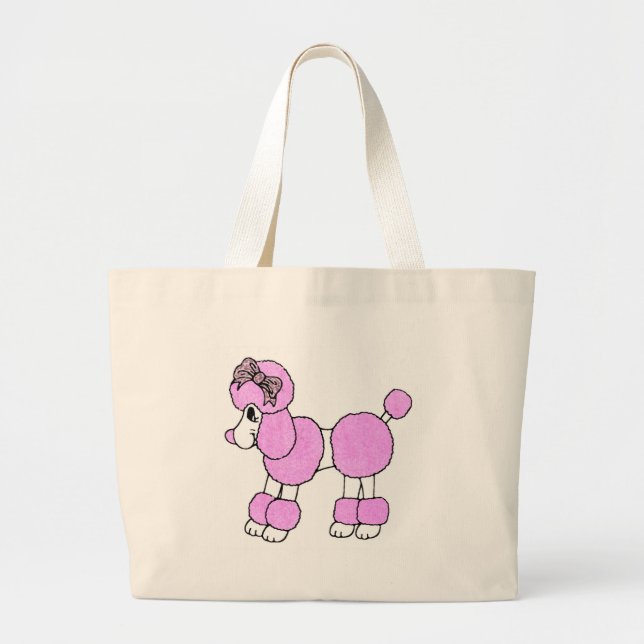 Grand Tote Bag Caniche gonflé Fourre-tout (Devant)