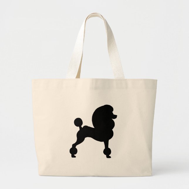 Grand Tote Bag Caniche standard coupé (Devant)