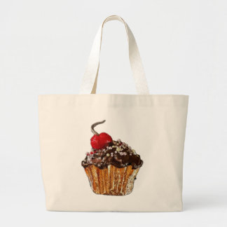 Grand Tote Bag Canvas de cupcake au chocolat fourre-tout