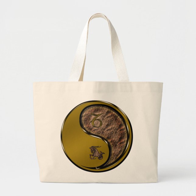 Grand Tote Bag Capricorne la chèvre de mer (Devant)