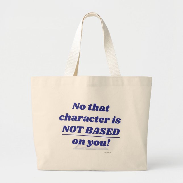 Grand Tote Bag Caractère Non Basé Sur Votre Citation Amusante Aut (Devant)