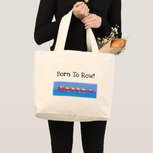 Grand Tote Bag Caricature de pélicans à ramer drôle