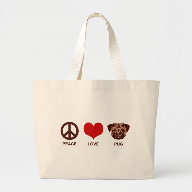 Grand Tote Bag Carlin d'amour pour la paix (Devant)