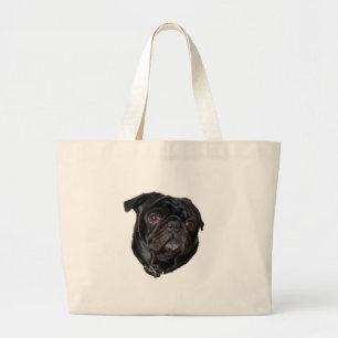 Grand Tote Bag Carlin drôle noir