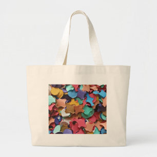 Grand Tote Bag Carnaval de la fête Confetti Coloré papier amusant